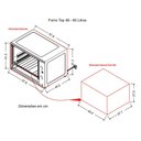 Ver imagem 6 de Forno Elétrico de Bancada Fogatti Top 60 Litros Função Grill Preto 220v