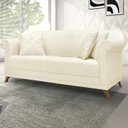 Ver imagem 2 de Sofa 2 Lugares Retro Polo 180cm com Almofada Linho Perola Ezz