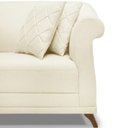 Ver imagem 7 de Sofa 2 Lugares Retro Polo 180cm com Almofada Linho Perola Ezz