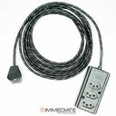 Ver imagem 1 de Extensão Elétrica 5 Metros Pp 2x0,75mm2 Revestido Tecido Preto/prata Cabos Immediate Régua de 3 Saíd