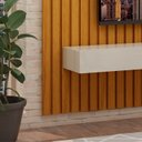 Ver imagem 3 de Rack com Painel para Sala Ripado Cleann 2.2 Naturale com Off White - Moveisaqui