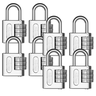 Kit 8 Cadeados Segredo Com Senha 25mm Cromado - Stam - 2