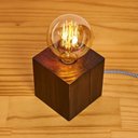Ver imagem 4 de Luminária Abajur de Mesa Cubo de Madeira Imbuia 9,5cm