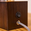 Ver imagem 3 de Luminária Abajur de Mesa Cubo de Madeira Imbuia 9,5cm