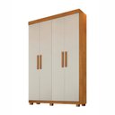 Ver imagem 2 de Guarda-Roupa 4 Portas 3 Gavetas MDF Parma Yescasa Off White/Cinamomo
