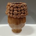 Ver imagem 4 de Vaso Decorativo Enfeite Casa Cerâmica 28x21x21cm Amarelo