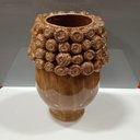 Ver imagem 3 de Vaso Decorativo Enfeite Casa Cerâmica 28x21x21cm Amarelo