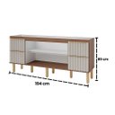 Ver mais imagens de Gabinete de Cozinha Ripado 194cm Grande Madeira 100% MDF:Freijo/Cappuccino
