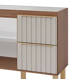 Gabinete de Cozinha Ripado 194cm Grande Madeira 100% Mdf:freijo/cappuccino - 7