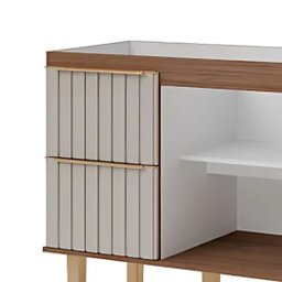 Gabinete de Cozinha Ripado 194cm Grande Madeira 100% Mdf:freijo/cappuccino - 9