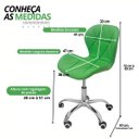 Ver imagem 2 de Cadeira Escritório Slim Vegas Base Giratória Estofada Verde