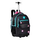 Ver imagem 1 de Mochila Rodinhas Luluca Bolsa Escolar Preto 33l - Lu24085
