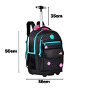 Ver imagem 2 de Mochila Rodinhas Luluca Bolsa Escolar Preto 33l - Lu24085