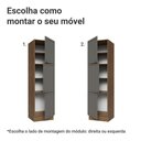 Ver imagem 4 de Paneleiro 60 Cm 3 Portas Vik Madesa Rustic/cinza