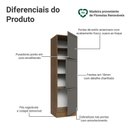 Ver imagem 3 de Paneleiro 60 Cm 3 Portas Vik Madesa Rustic/cinza
