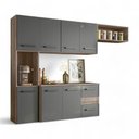 Ver imagem 2 de Cozinha Juliete 07 Portas Carvalho e Chumbo Nicioli