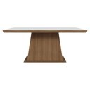 Ver imagem 4 de Mesa de Jantar Retangular Tampo com Moldura Rustic/Branco 5364 Madesa