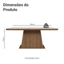 Ver imagem 2 de Mesa de Jantar Retangular Tampo com Moldura Rustic/Branco 5364 Madesa