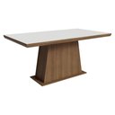 Ver imagem 1 de Mesa de Jantar Retangular Tampo com Moldura Rustic/Branco 5364 Madesa