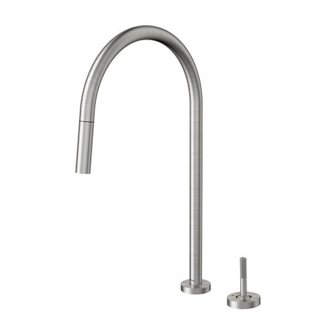 Torneira Misturador Monocomando Joystick Docol Mix&Match 90015462133 Ducha Retrátil Inox Escovado