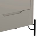 Ver imagem 7 de Mesa de Cabeceira Orgânica 3 Gavetas Pés Industrial Preto Bliss I03 Grigio - Lyam Decor