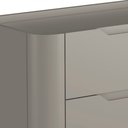 Ver imagem 6 de Mesa de Cabeceira Orgânica 3 Gavetas Pés Industrial Preto Bliss I03 Grigio - Lyam Decor