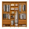 Guarda Roupa Casal Monet Ripado 2 Portas Deslizantes Cinamomo/off White - Madetec - 3