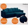 Sofá Positano 2,60M sem Caixa, Retrátil e Reclinável Velosuede - Petroleo - 5