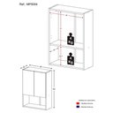 Ver imagem 2 de Armário Lavanderia Com 2 Portas Multimóveis Branco