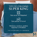 Ver imagem 7 de Cobri Leito de Luxo Super King London 200 Fios Bordado Inglês Nobless:azul