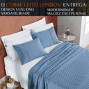 Ver imagem 2 de Cobri Leito de Luxo Super King London 200 Fios Bordado Inglês Nobless:azul