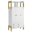 Ver imagem 2 de Guarda Roupa Infantil 4375 e Cômoda Gaveteiro 4410 Fantasia Branco Acetinado - Qmovi