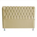 Ver imagem 1 de Cabeceira de Cama Box Londres Casal 140 Cm Suede Botão de Strass Bege Eli Móveis e Decoração