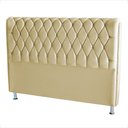 Ver imagem 2 de Cabeceira de Cama Box Londres Casal 140 Cm Suede Botão de Strass Bege Eli Móveis e Decoração