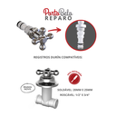 Ver imagem 2 de Reparo para Registro de Pressão sem Canopla Porto Belo Cromado Durín