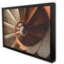Ver imagem 3 de Quadro Decorativo Caixa Arquitetura Escadas Tacolado Moldura Caixa 3cm Freijó sem Vidro 30 X 40cm