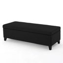 Ver imagem 1 de Recamier Bau Julia 1,40m Suede Preto - Inova Decor