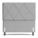 Ver imagem 5 de Cabeceira Cama Box Casal Mel 140cm com Frame Linho Cinza Claro - Abmaza