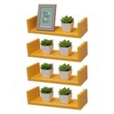 Ver imagem 2 de Kit 4 Prateleiras U 40 X 20cm Amarela Suporte Invisível