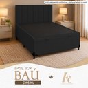 Ver imagem 2 de Base Box Baú Casal Suede Alali 138x188x40cm:Preto