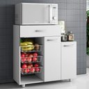 Ver imagem 2 de Balcao para Forno com Fruteira 2 Portas 90 Cm Branco Armoveis
