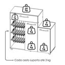 Ver imagem 5 de Balcao para Forno com Fruteira 2 Portas 90 Cm Branco Armoveis