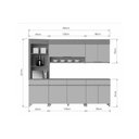 Ver imagem 2 de Cozinha Modulada Nesher Realeza 5 Peças Cz101 Carvalho/greice