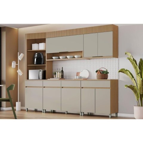 Cozinha Modulada Nesher Realeza 5 Peças Cz101 Carvalho/greice