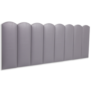 Cabeceira Queen Modulada Nuvem Cama Box Corino Cinza