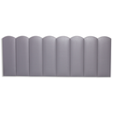 Ver imagem 3 de Cabeceira Queen Modulada Nuvem Cama Box Corino Cinza