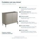 Ver imagem 6 de Buffet Bend 99 cm Porta Lisa Incolar Grigio com Pé Preto