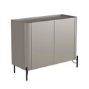 Ver imagem 2 de Buffet Bend 99 cm Porta Lisa Incolar Grigio com Pé Preto