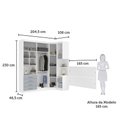 Ver imagem 4 de Quarto de Canto Casal com Guarda Roupas e Cabeceira Alpes Luciane Móveis