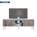 Ver imagem 7 de Rack para TV até 72 Polegadas Industrial Retrô 180cm em BP Porta Ripada Multiverso 